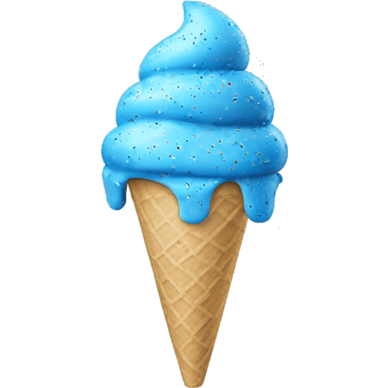 blue ice cream sprinkles  emoji