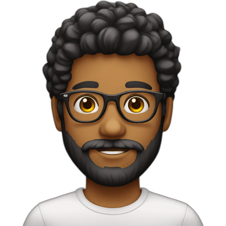 JOVEM DE OCULOS E BARBA emoji