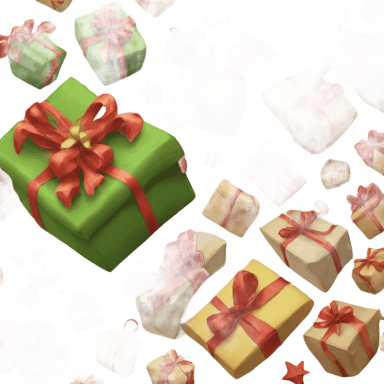 Christmas presents smiling emoji