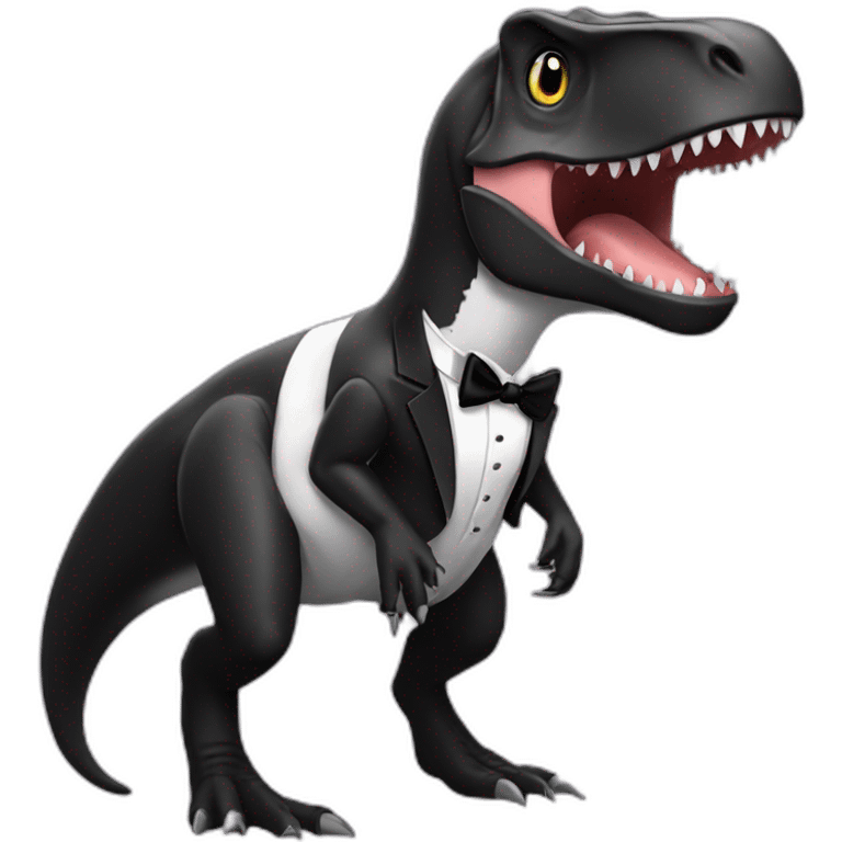 Tuxedo t-rex emoji