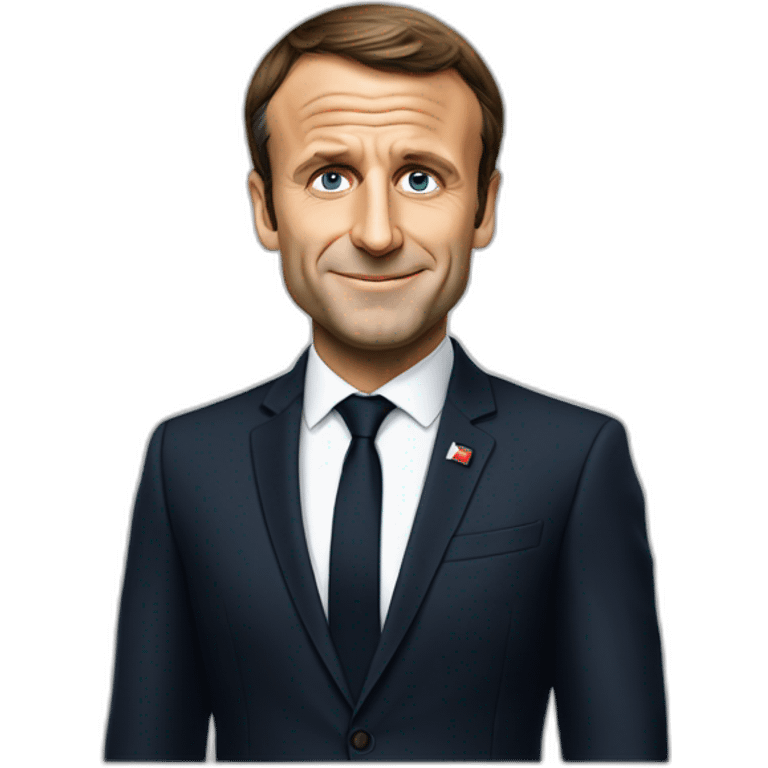 Emmanuel Macron , président de la république emoji