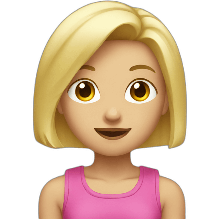  blonde woman doing squat emoji