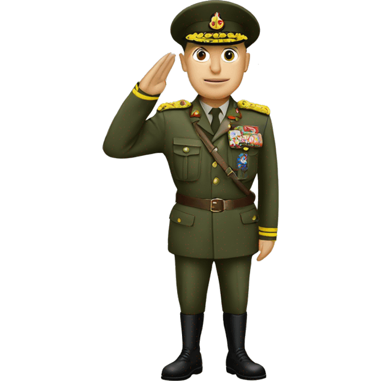 salute Romania army general emoji