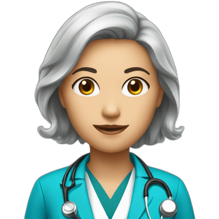 Doctor Woman in Blue suit emoji