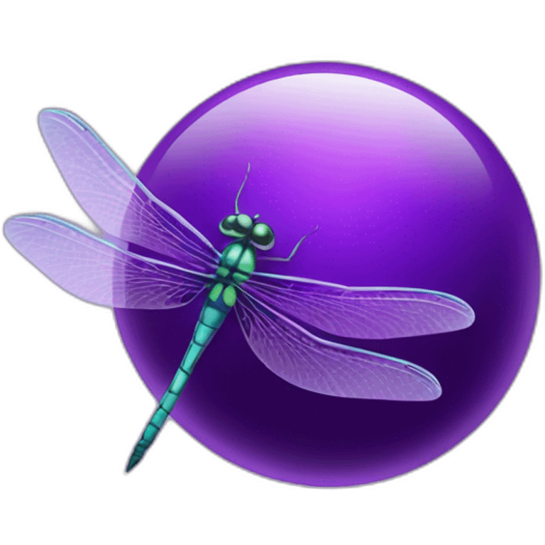 dragonfly inside a purple orb emoji