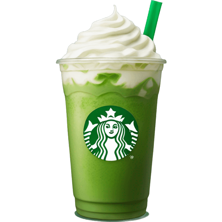 Starbucks iced matcha latte no whipped cream emoji