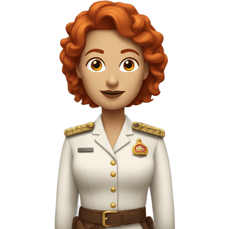 redhead lady chief of meeting emoji