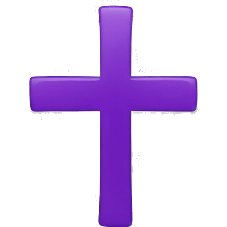 Flag emoji with a Christian cross in it in color purple emoji