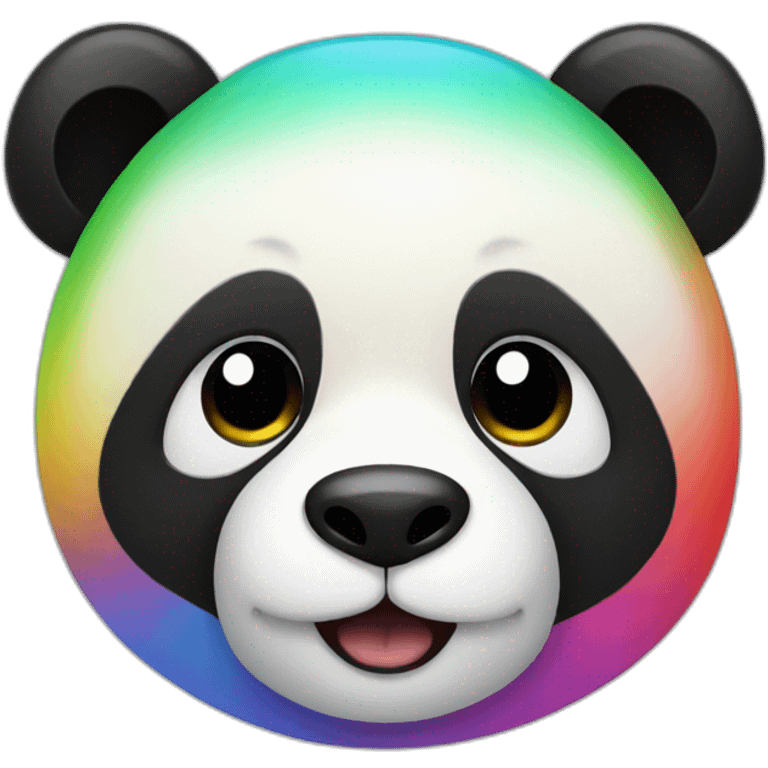 Rainbow panda emoji