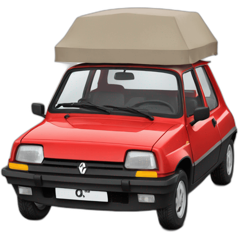 Renault super 5 rouge emoji