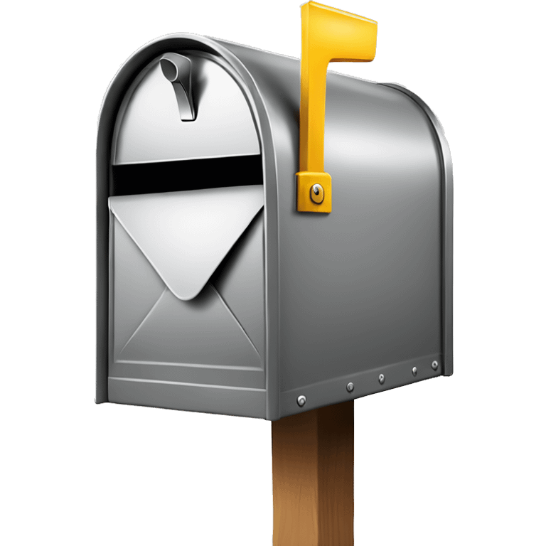 Isolated realistic Full length mailbox emoji