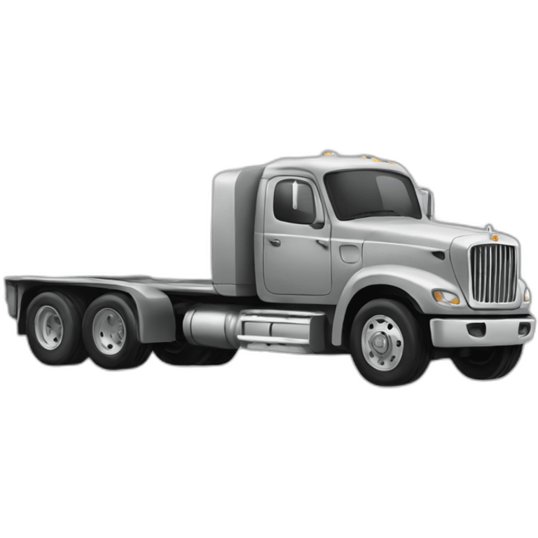 grayscale truck emoji