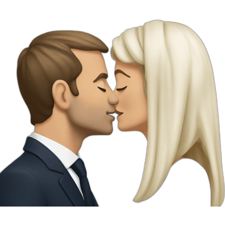 emmanuel macron kiss a mummy emoji