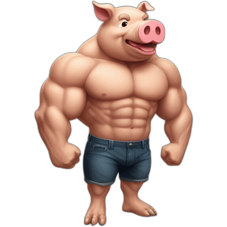 Muscled pig emoji