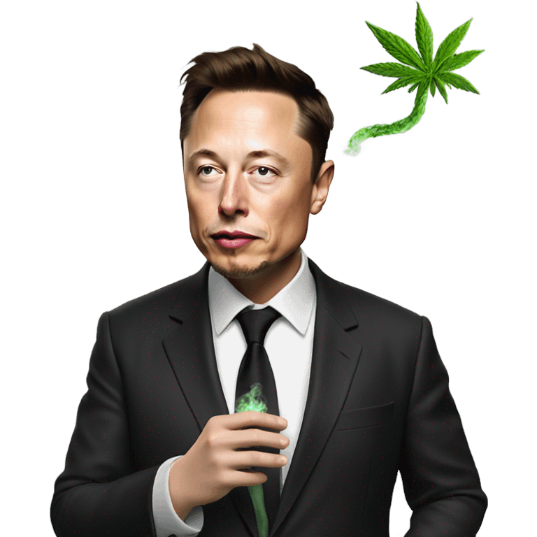 Elon Musk smoking weed emoji