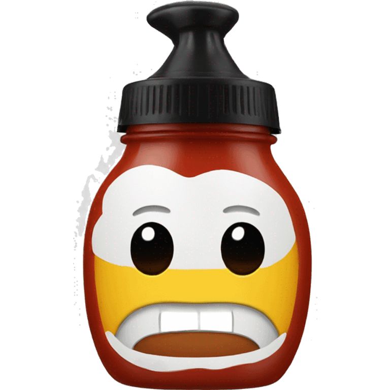 sauce bottle wearing a heinz hat emoji