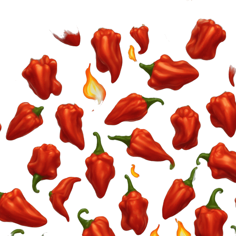 chili pepper TRINIDAD MORUGA SCORPION with flame emoji