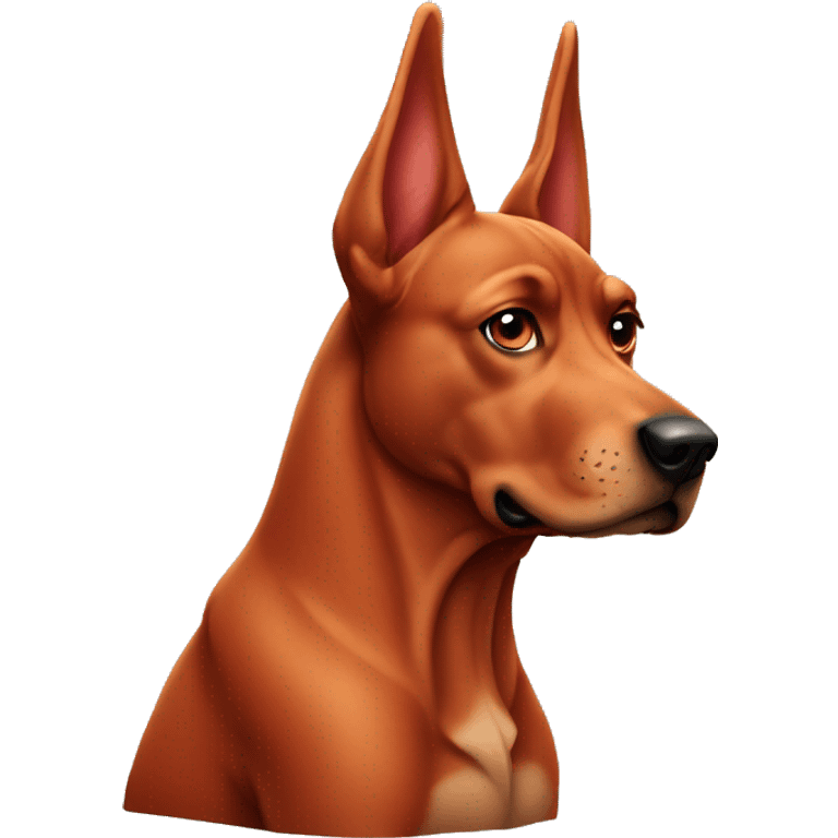 solid red dog with pointed ears emoji