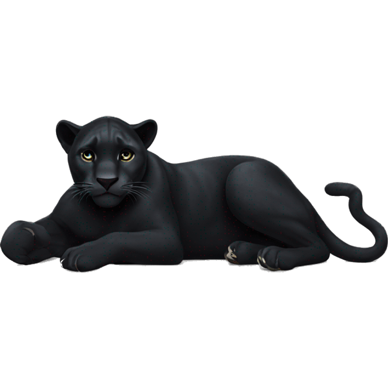 Black panther laying down emoji