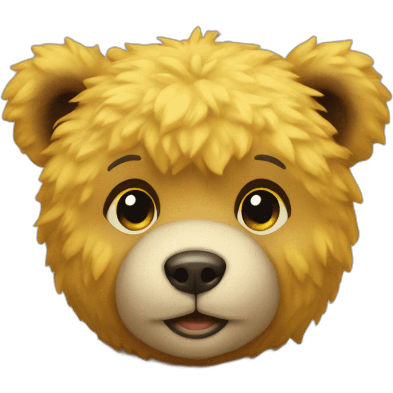 Teddy bear with yellow fur emoji