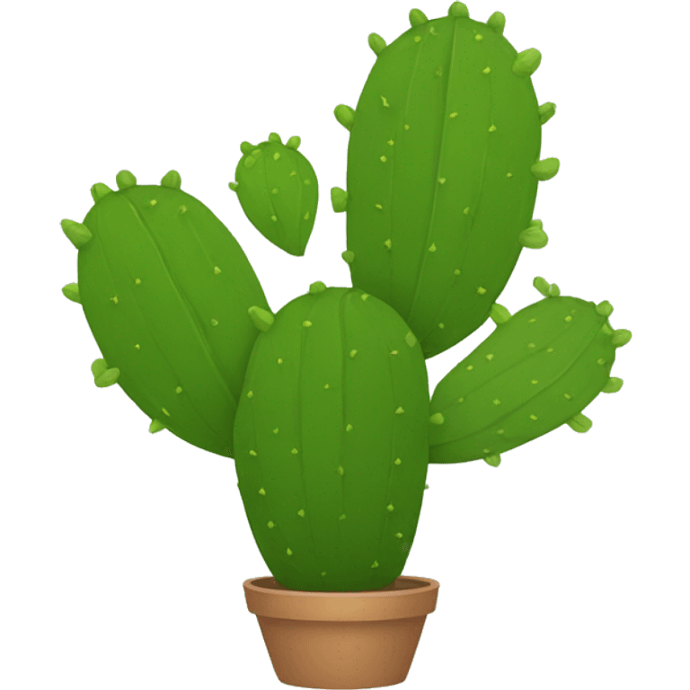 single flat Nopal without pot emoji