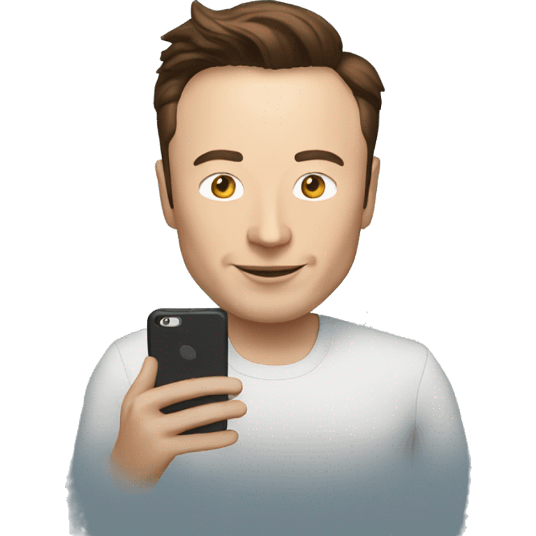 Elon musk with phone emoji