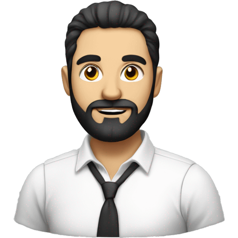 Man photo in office formate, black hair with beard  emoji