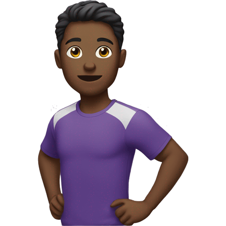 Boy Runner in purple T-shirt emoji