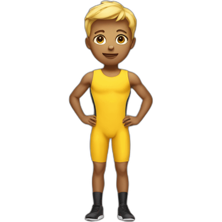 yellow boy in gym leotard emoji