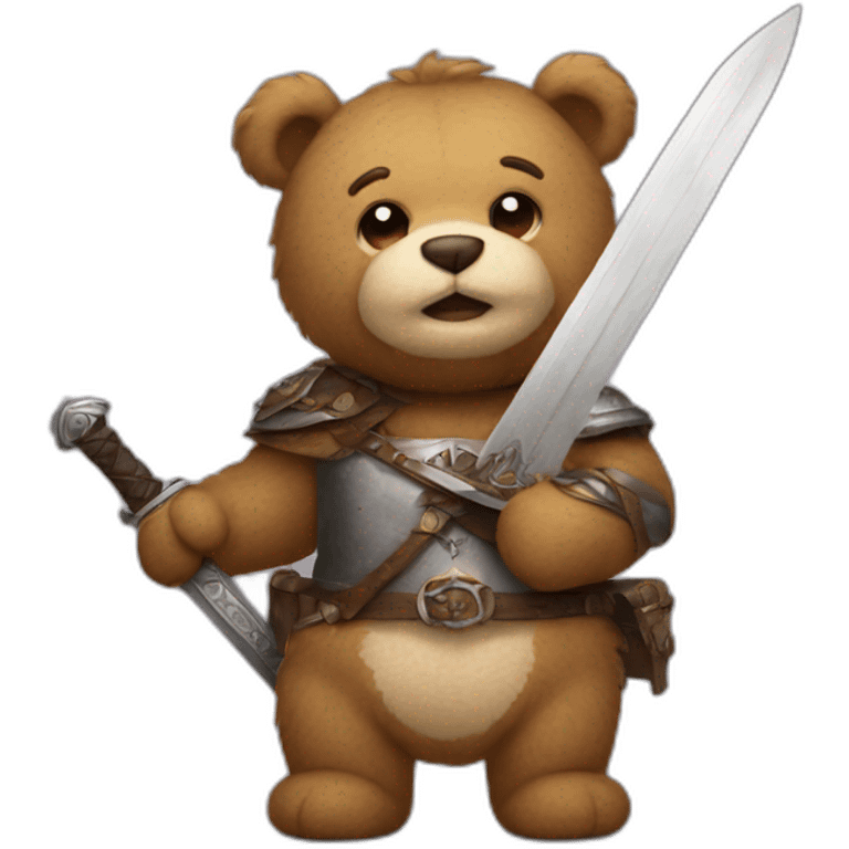 teddy bear with a sword emoji