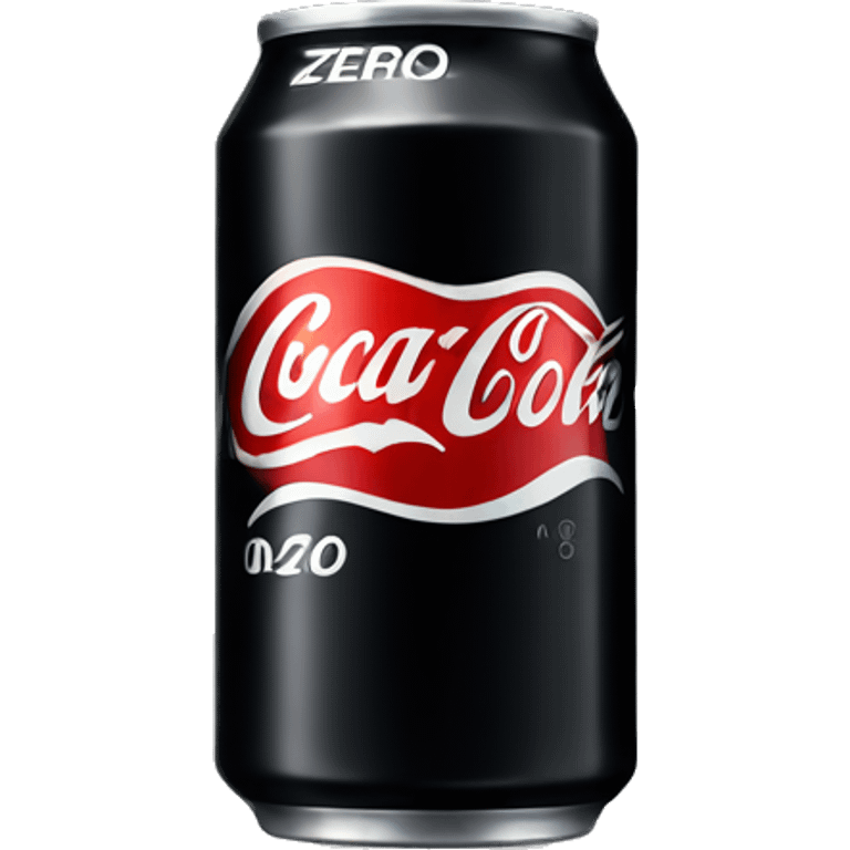 black COKE ZERO can emoji