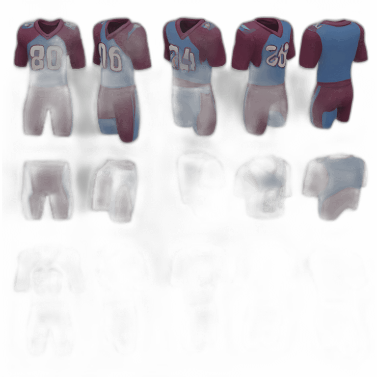 Burgundy and blue football uniform emoji