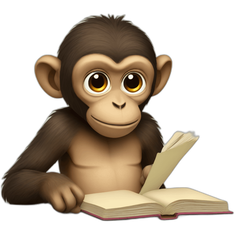 monkey studying emoji