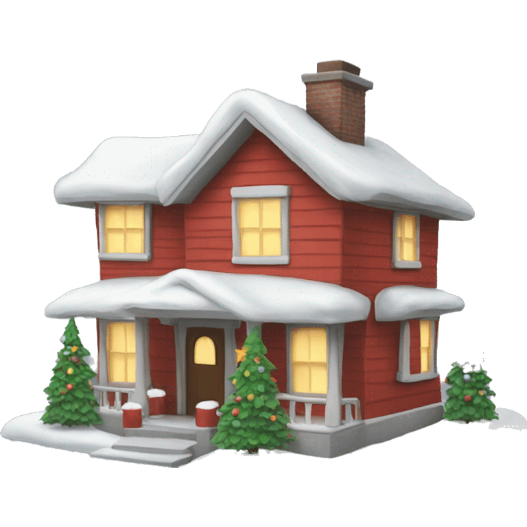 Christmas house emoji