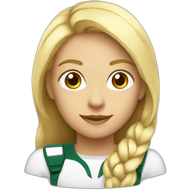 Friendly team womans white emoji