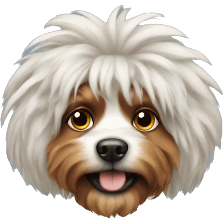 a dog with big hair  emoji