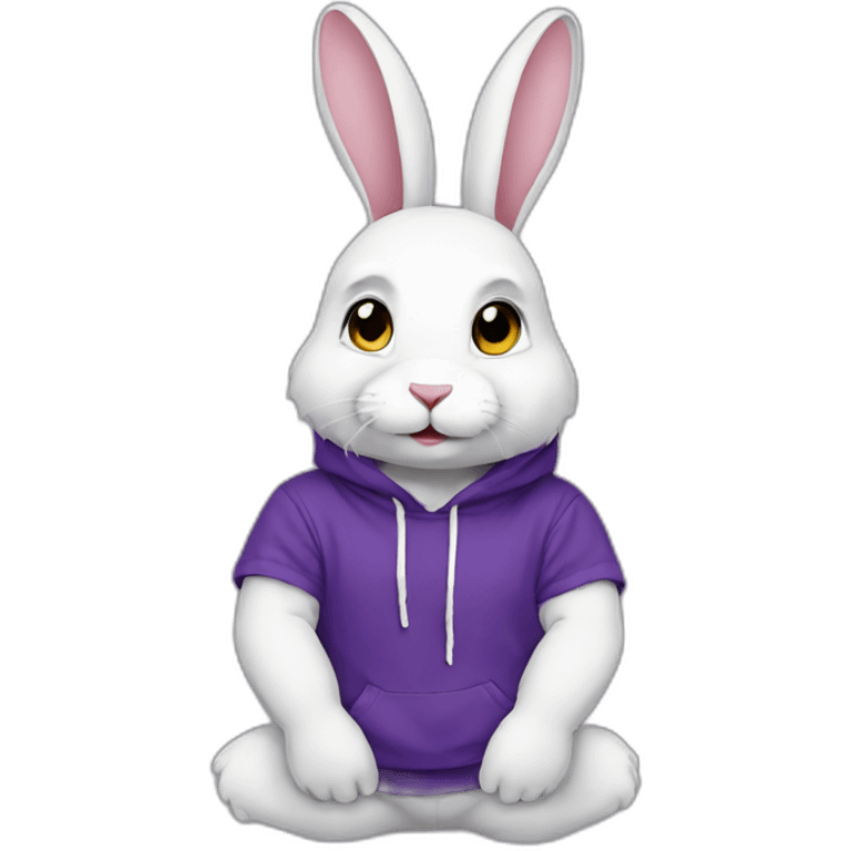 Rabbit Hoodie purple emoji