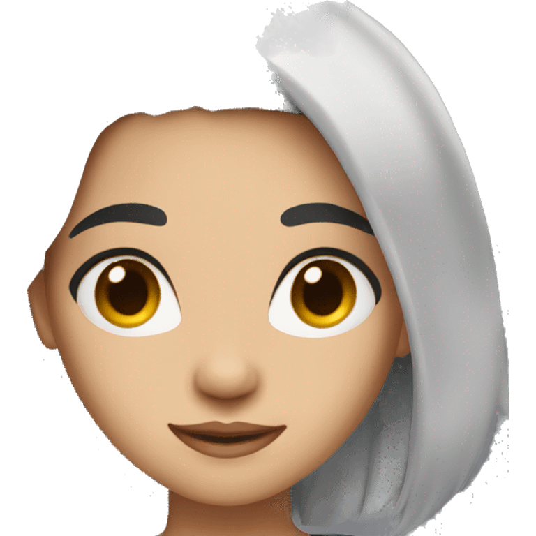 girl with black hair close up emoji