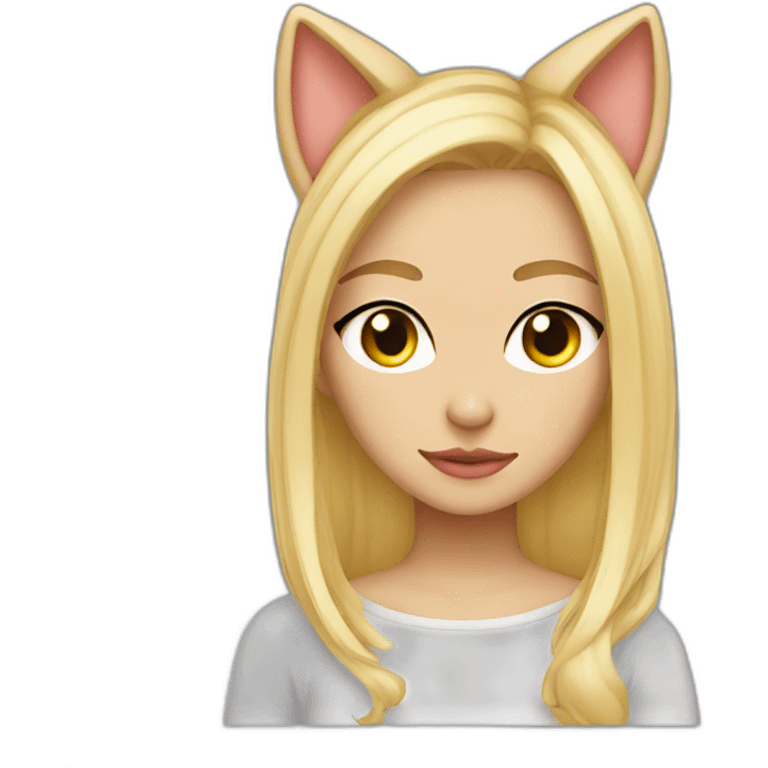 sexy blonde cat ears emoji