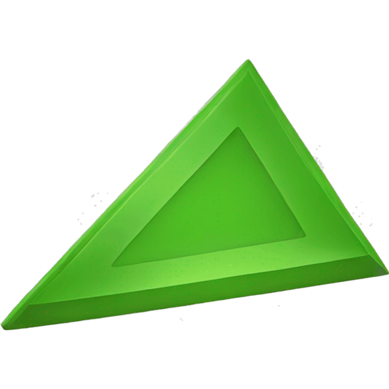 completely green triangle filled flat emoji