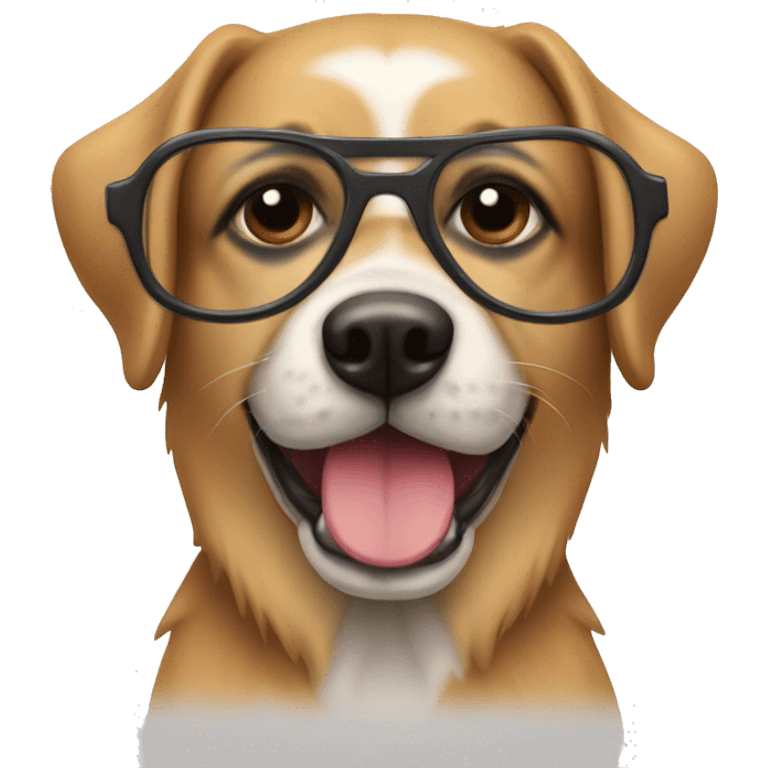 Perro con gafas emoji