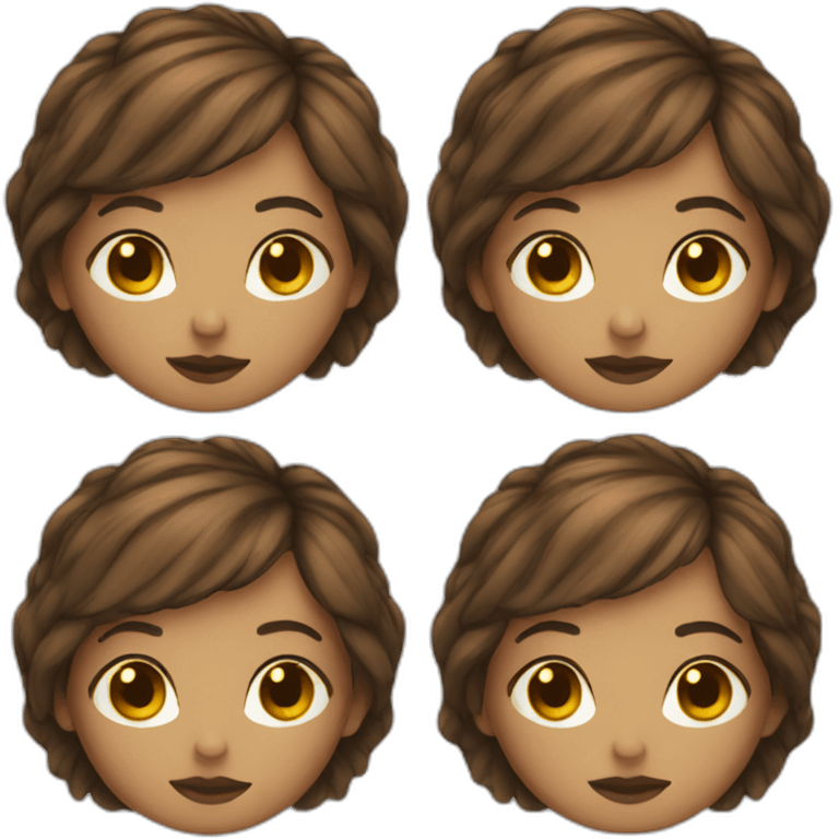 Very short brown hair lady designer emoji