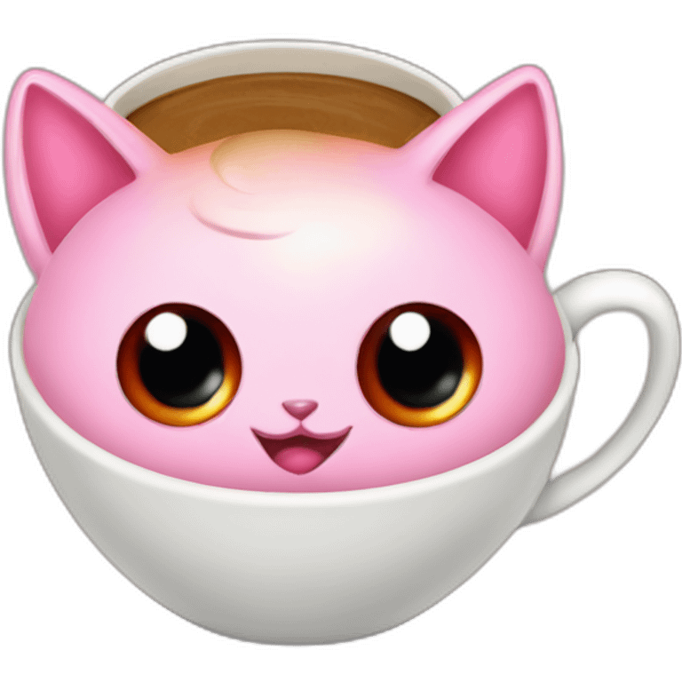 red eyed jiglypuff with coffee emoji