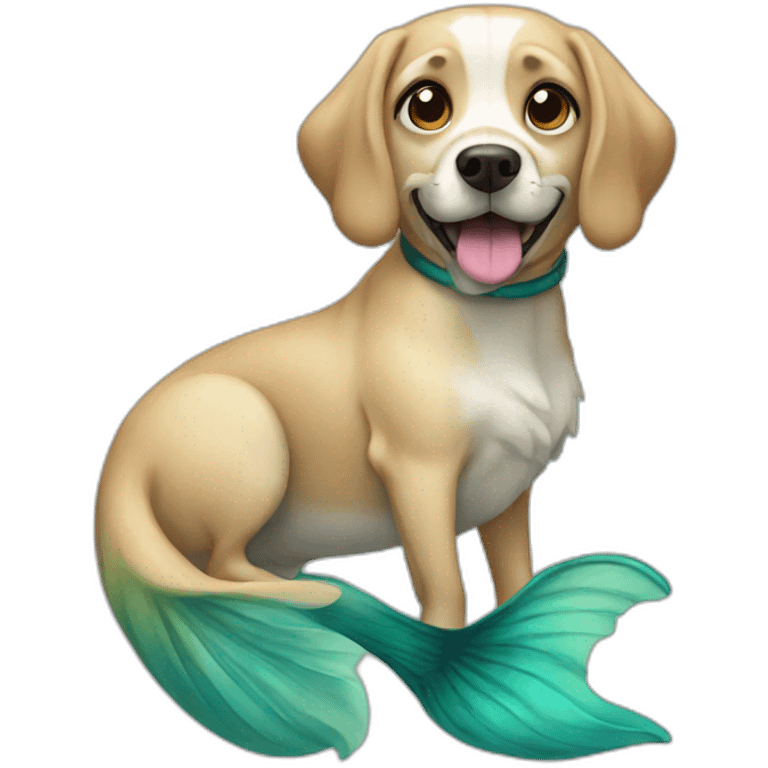 Dog-mermaid emoji