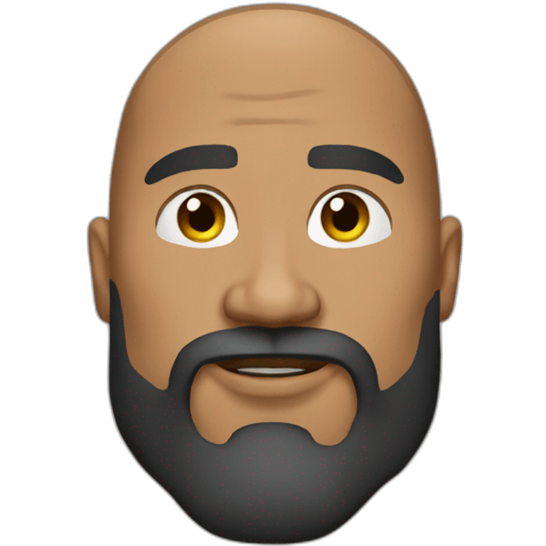 the rock with beard emoji