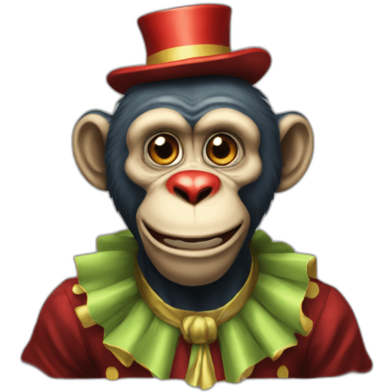 Monkey clown emoji