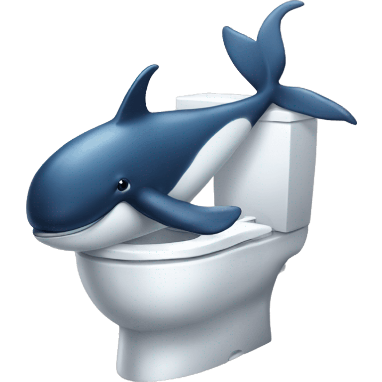 Whale on a toilet emoji