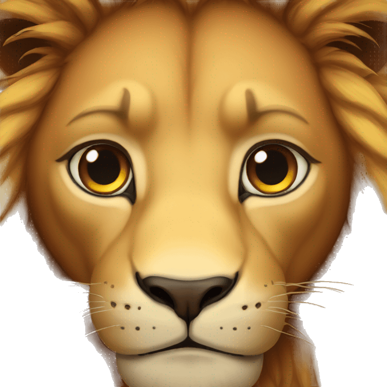 Lion au yeux rouge emoji