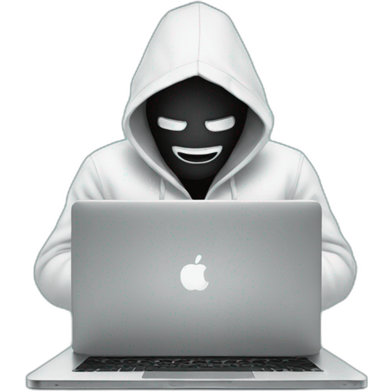 hacker with mask on laptop emoji