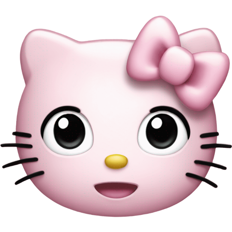 Light pink hello kitty with lashes emoji